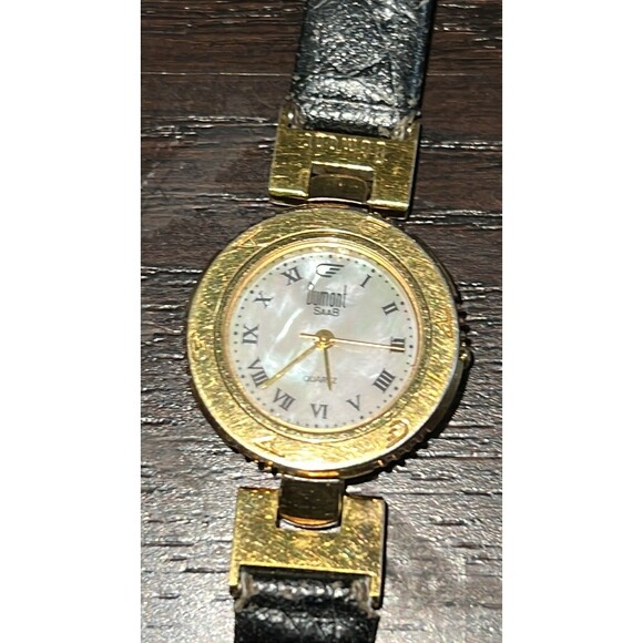 Dumont Saab Watch Gold Stainless Steel  Water Resist Beige Quartz DR 28057 - Picture 5 of 16